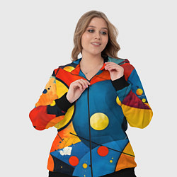 Женский 3D-костюм Динамичный красочный паттерн, цвет: 3D-черный — фото 2