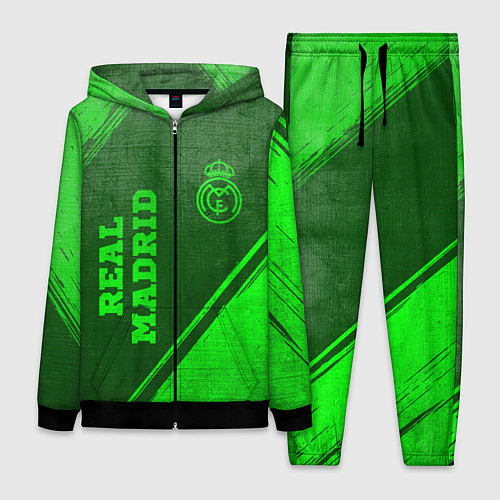 Женский костюм Real Madrid - green gradient вертикально / 3D-Черный – фото 1