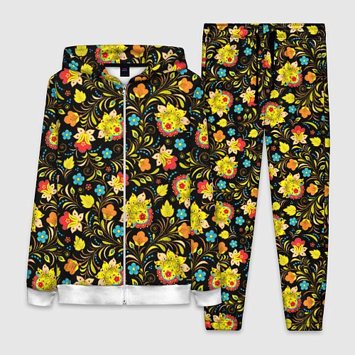 Женский костюм Хохлома цветы / 3D-Белый – фото 1