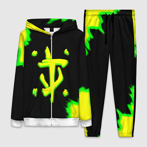 Женский костюм Doom огненное лого краски / 3D-Белый – фото 1