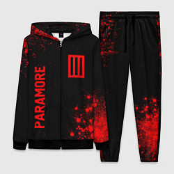 Женский 3D-костюм Paramore - red gradient вертикально, цвет: 3D-черный