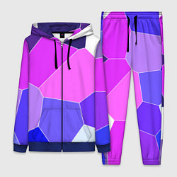 Женский костюм Сине-розовый крупные фрагменты