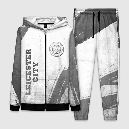 Женский костюм Leicester City - white gradient вертикально / 3D-Черный – фото 1