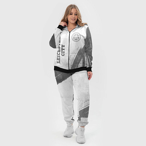 Женский костюм Leicester City - white gradient вертикально / 3D-Черный – фото 4