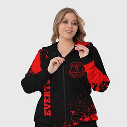 Женский 3D-костюм Everton - red gradient вертикально, цвет: 3D-черный — фото 2