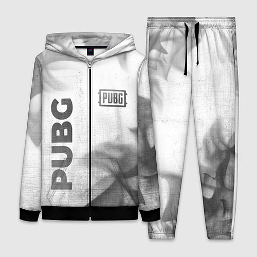Женский костюм PUBG - white gradient вертикально / 3D-Черный – фото 1
