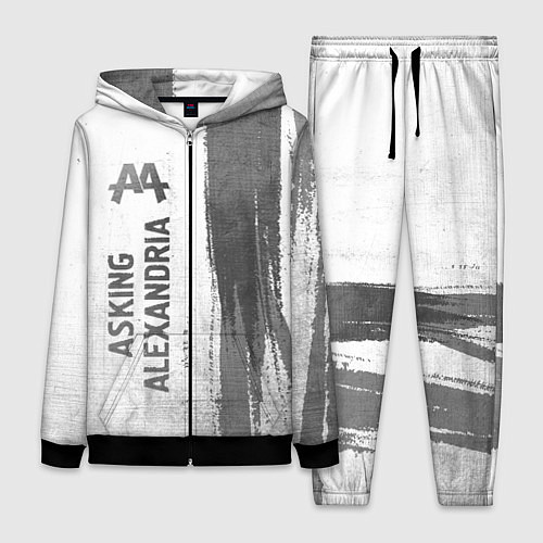 Женский костюм Asking Alexandria - white gradient по-вертикали / 3D-Черный – фото 1