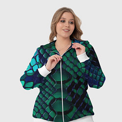 Женский 3D-костюм Бирюзовая змеиная кожа, цвет: 3D-белый — фото 2