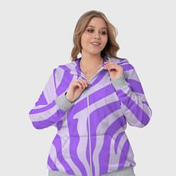 Женский 3D-костюм Лавандовый тигровый паттерн, цвет: 3D-меланж — фото 2