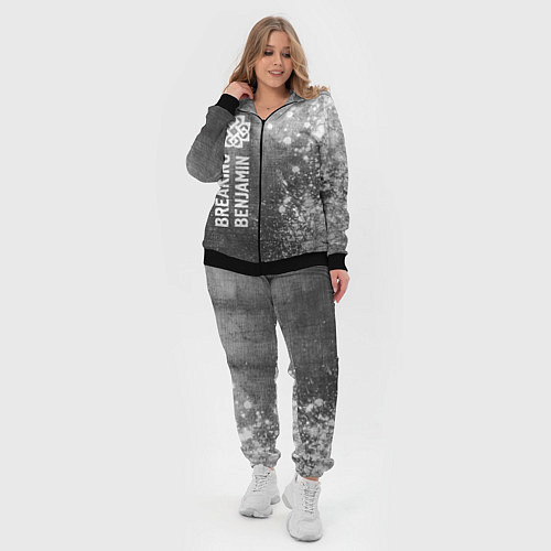 Женский костюм Breaking Benjamin - grey gradient по-вертикали / 3D-Черный – фото 4