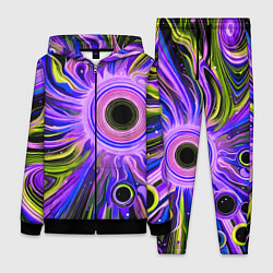 Женский 3D-костюм Абстрактный неоновый космос - чёрная дыра, цвет: 3D-черный