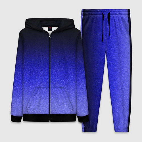 Женский костюм Градиент индиго из чёрно в синий текстура крошка / 3D-Черный – фото 1