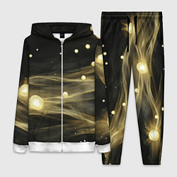 Женский костюм Золотистый свет на черной текстуре