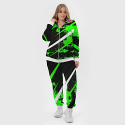 Женский 3D-костюм Color black and green, цвет: 3D-белый — фото 2