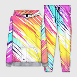 Женский костюм Брызги краски на белом фоне