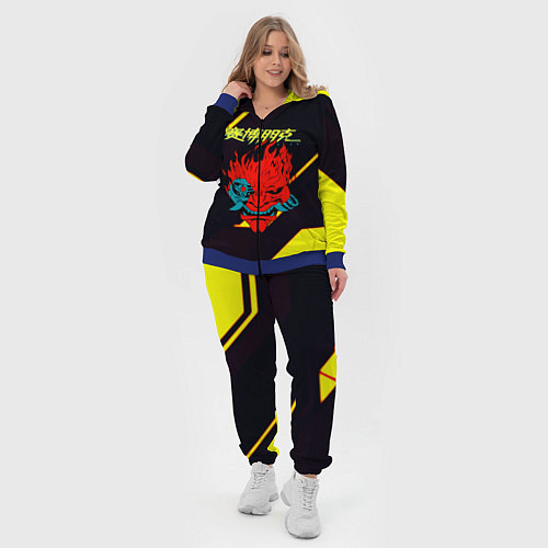 Женский костюм Cyberpunk 2077 geometry steel / 3D-Синий – фото 4