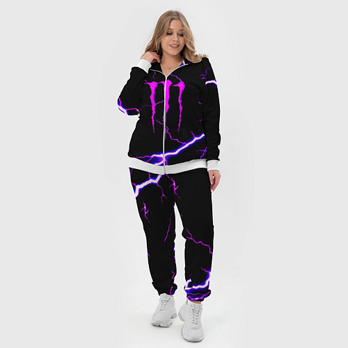 Женский костюм Monster energy neon storm / 3D-Белый – фото 4