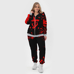 Женский 3D-костюм Doom красные краски, цвет: 3D-меланж — фото 2