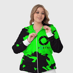 Женский 3D-костюм Portal черный дым, цвет: 3D-белый — фото 2