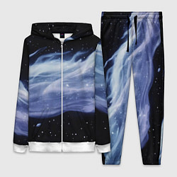 Женский костюм Синяя волна в космосе - текстура