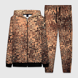 Женский 3D-костюм Светлый коричневый абстрактная текстура, цвет: 3D-черный