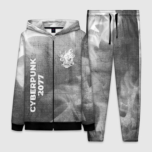 Женский костюм Cyberpunk 2077 - grey gradient вертикально / 3D-Черный – фото 1