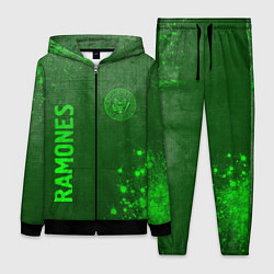 Женский костюм Ramones - green gradient вертикально