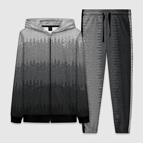 Женский костюм Градиент полосами тёмно-серый графитовый / 3D-Черный – фото 1