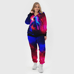 Женский 3D-костюм Космонавт в пламени, цвет: 3D-черный — фото 2