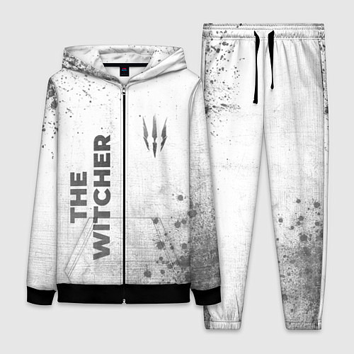 Женский костюм The Witcher - white gradient вертикально / 3D-Черный – фото 1