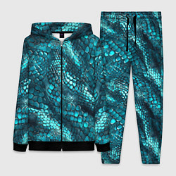 Женский костюм Бирюзовая чешуя рептилии - абстрактный паттерн