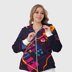 Женский 3D-костюм Техническая абстракция, цвет: 3D-белый — фото 2