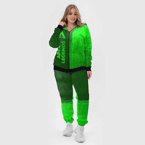 Женский костюм Apex Legends - green gradient по-вертикали / 3D-Черный – фото 4