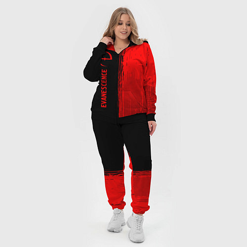 Женский костюм Evanescence - red gradient по-вертикали / 3D-Черный – фото 4