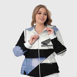 Женский 3D-костюм Honda логотип, цвет: 3D-белый — фото 2