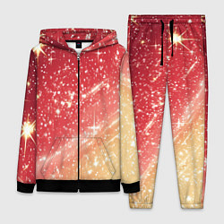 Женский костюм Розово-золотая текстура с блеском