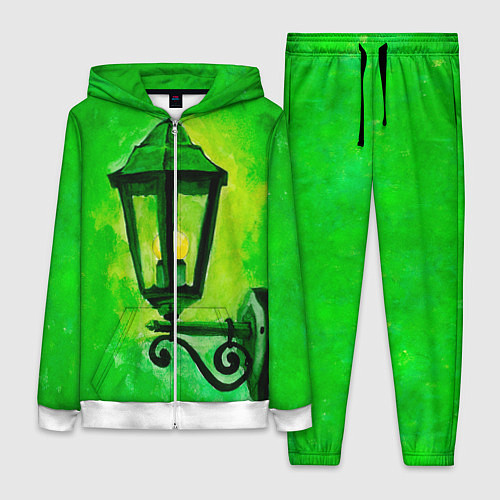 Женский костюм Уличный зелёный фонарь / 3D-Белый – фото 1