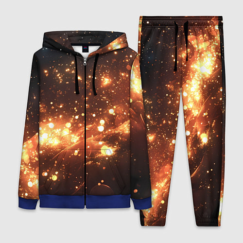 Женский костюм Искры и огоньки текстура / 3D-Синий – фото 1