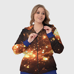 Женский 3D-костюм Искры и огоньки текстура, цвет: 3D-синий — фото 2