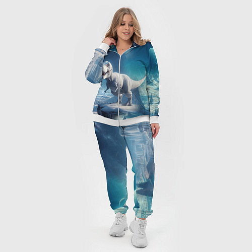 Женский костюм Снежный динозавр - история вымирания / 3D-Белый – фото 4