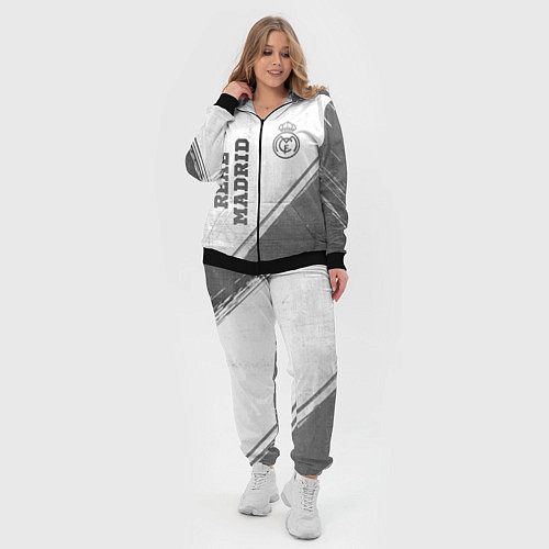 Женский костюм Real Madrid - white gradient вертикально / 3D-Черный – фото 4