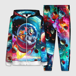 Женский костюм Том и Джерри летят в ракете - нейроарт