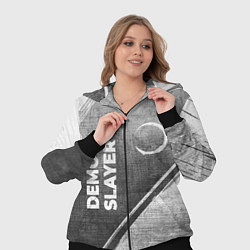 Женский 3D-костюм Demon Slayer - grey gradient вертикально, цвет: 3D-черный — фото 2