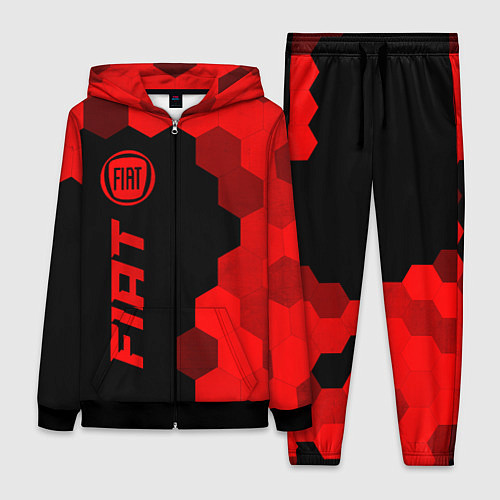 Женский костюм Fiat - red gradient по-вертикали / 3D-Черный – фото 1