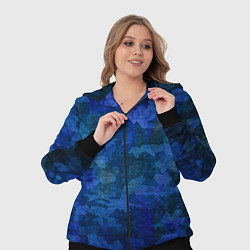 Женский 3D-костюм Абстракция - blue uniform camouflage, цвет: 3D-черный — фото 2