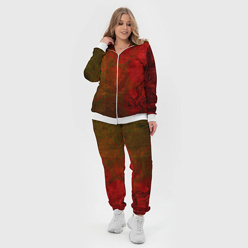 Женский костюм Абстракция - green circles in red / 3D-Белый – фото 4