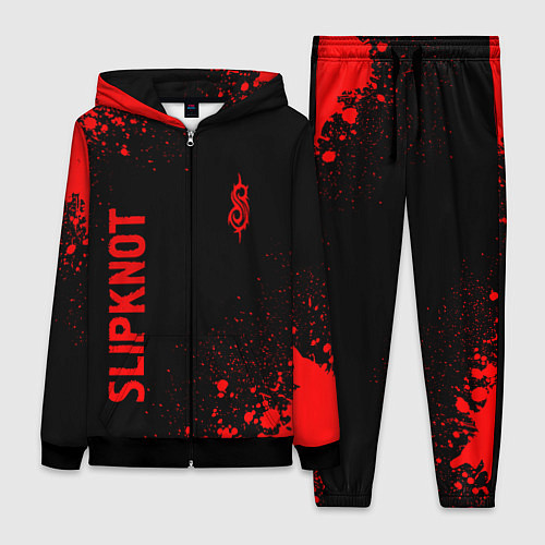 Женский костюм Slipknot - red gradient вертикально / 3D-Черный – фото 1