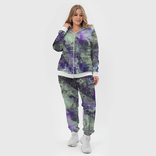 Женский костюм Абстракция - atomic violet in green / 3D-Белый – фото 4