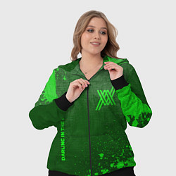 Женский 3D-костюм Darling in the FranXX - green gradient вертикально, цвет: 3D-черный — фото 2