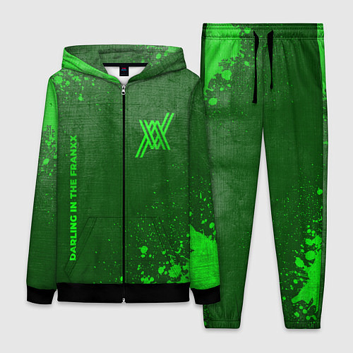Женский костюм Darling in the FranXX - green gradient вертикально / 3D-Черный – фото 1